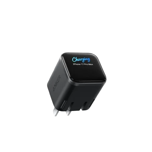 Carregador Anker 45W Nano Smart – Com Tela Digital e Pino Dobrável para iPhone 15/16/17 Pro Max