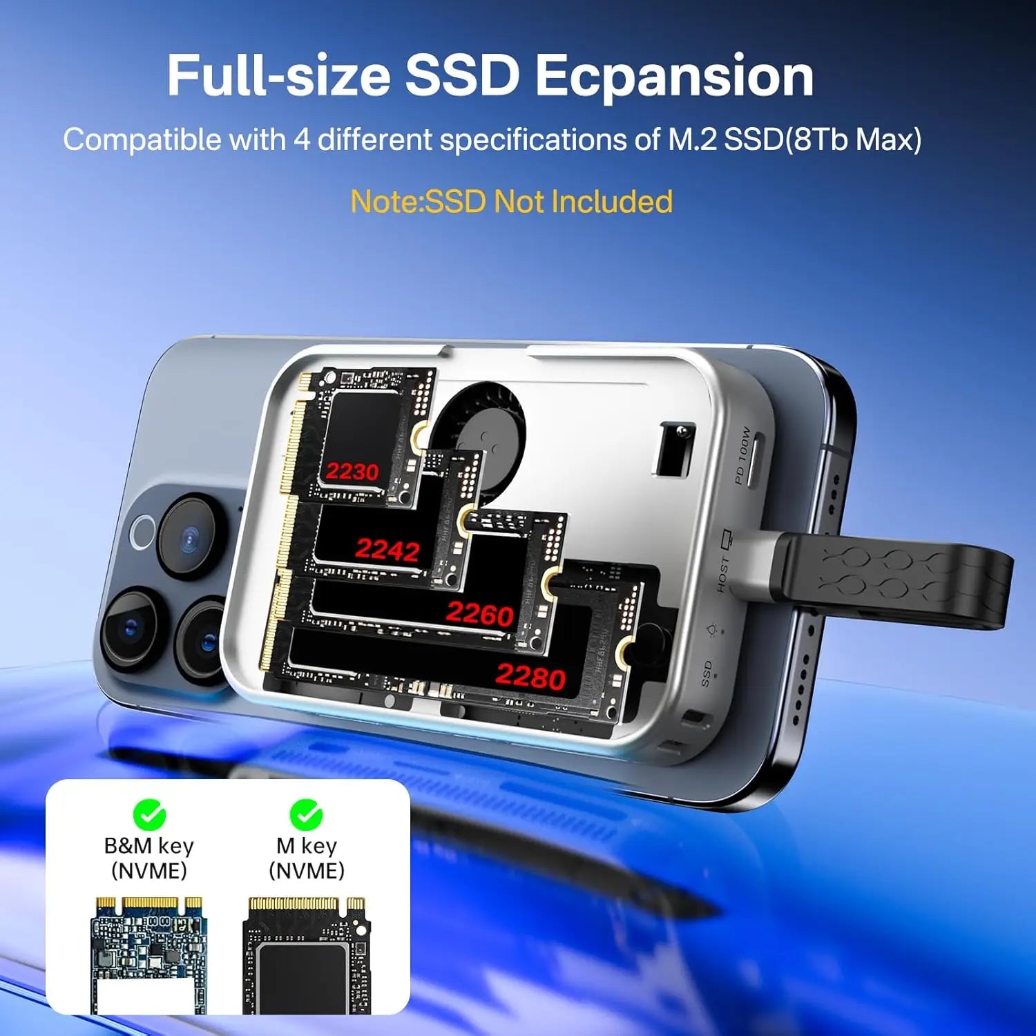 Hub Magnético Acasis 6 em 1 + Case SSD NVMe MagSafe – Edição iPhone 15/16/17 Pro & Max
